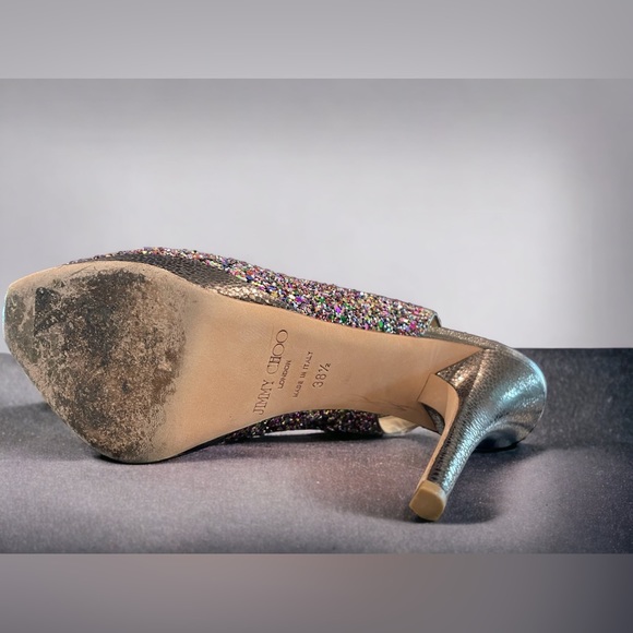 Jimmy Choo Peep Toe, Strap Heel Sz. 38.5, Runs Small - Picture 6 of 6